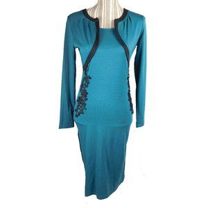 Vintage Lace Fake Two-Piece Bodycon